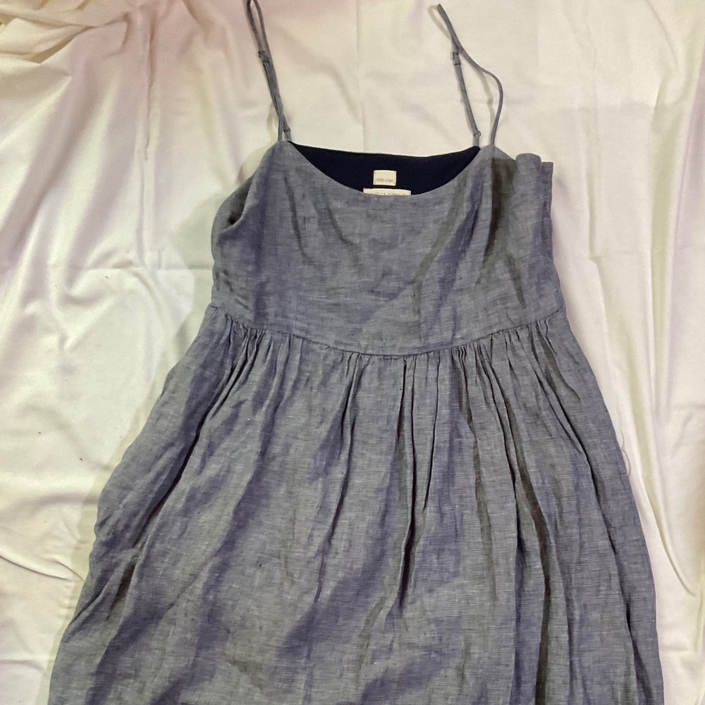 Cynthia Rowley linen chambray dress with pockets